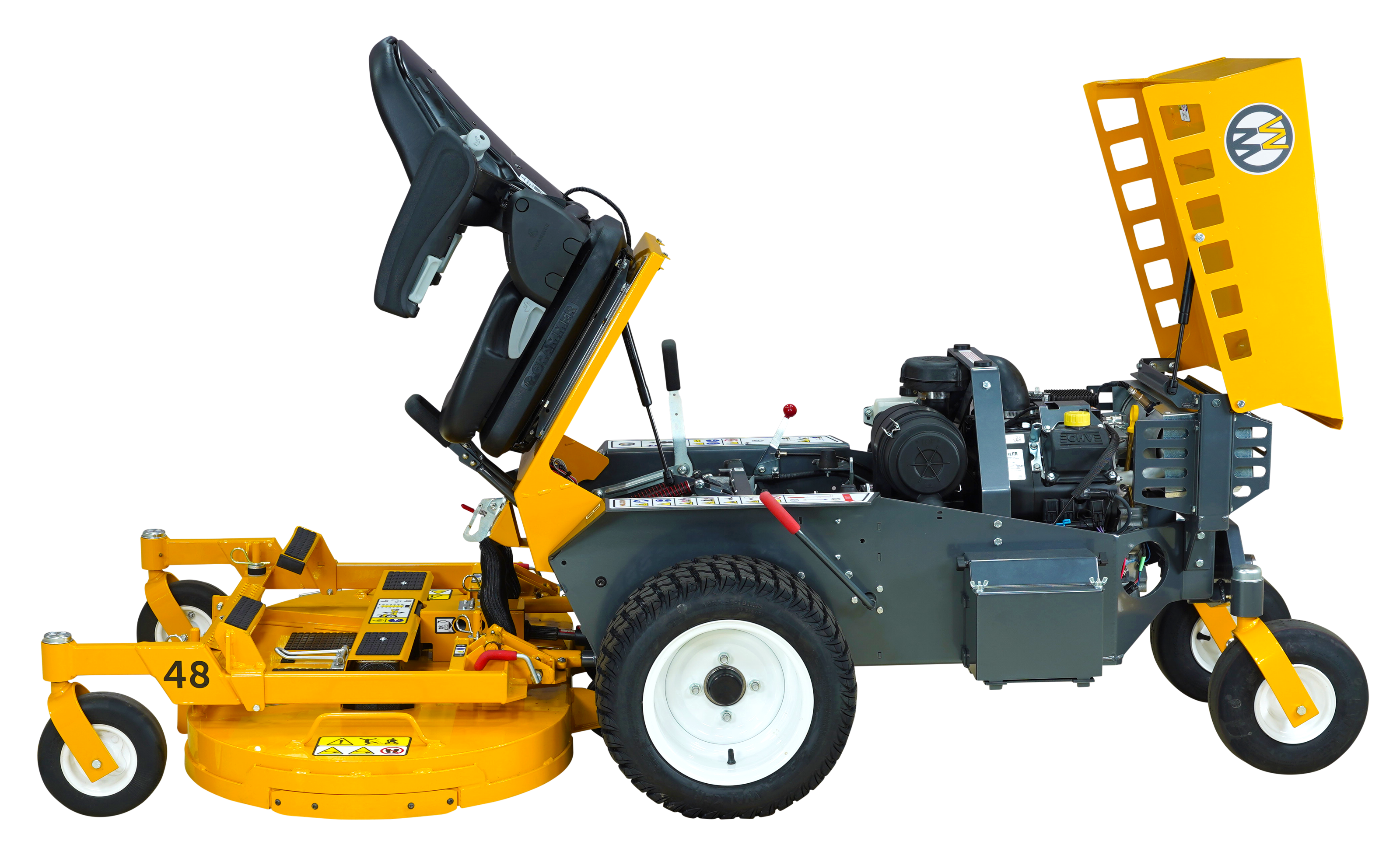 Walker B27I With Its Clamshell Body Open For Engine Access