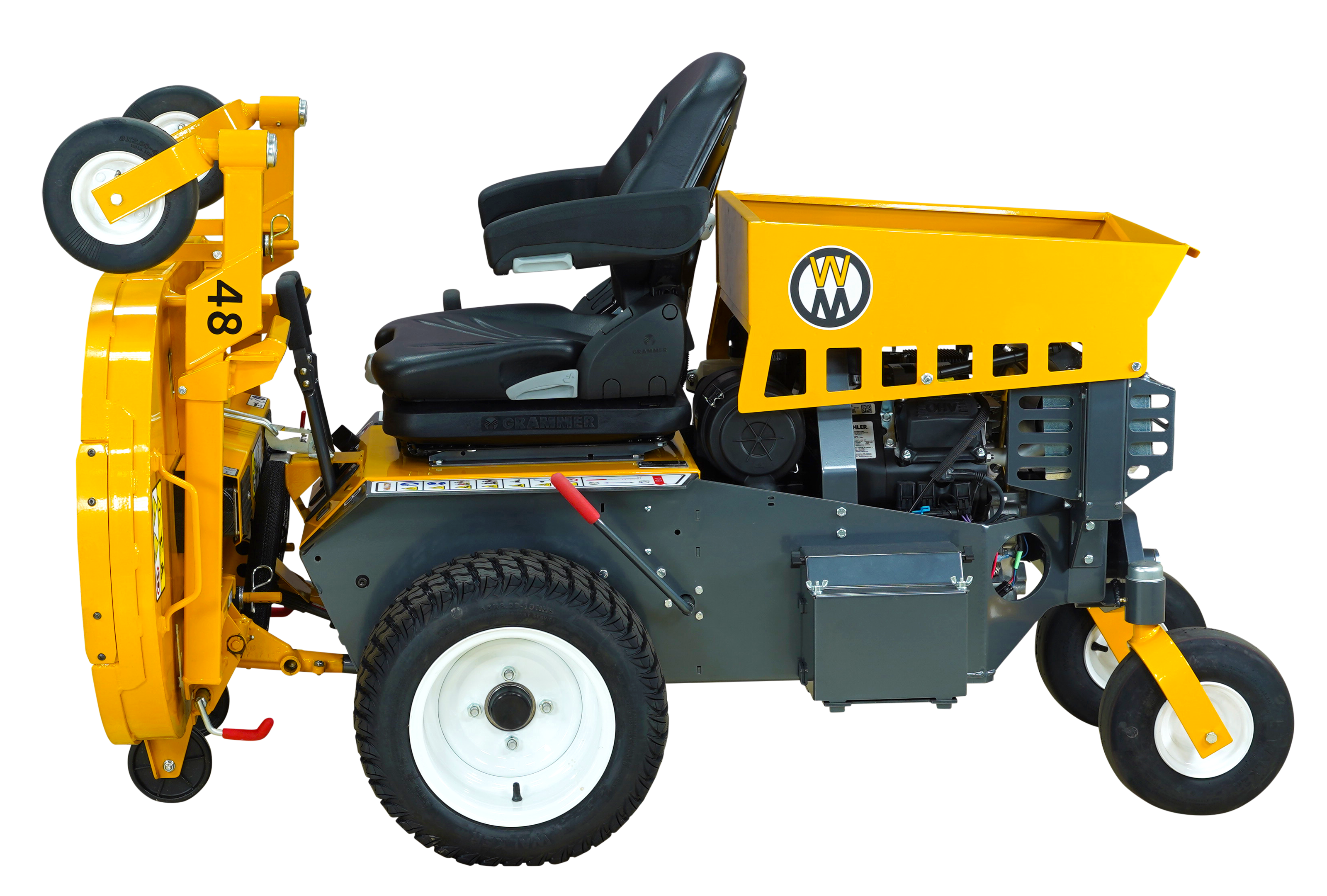 Walker B27I With The Deck Tilted Up For Maintenance