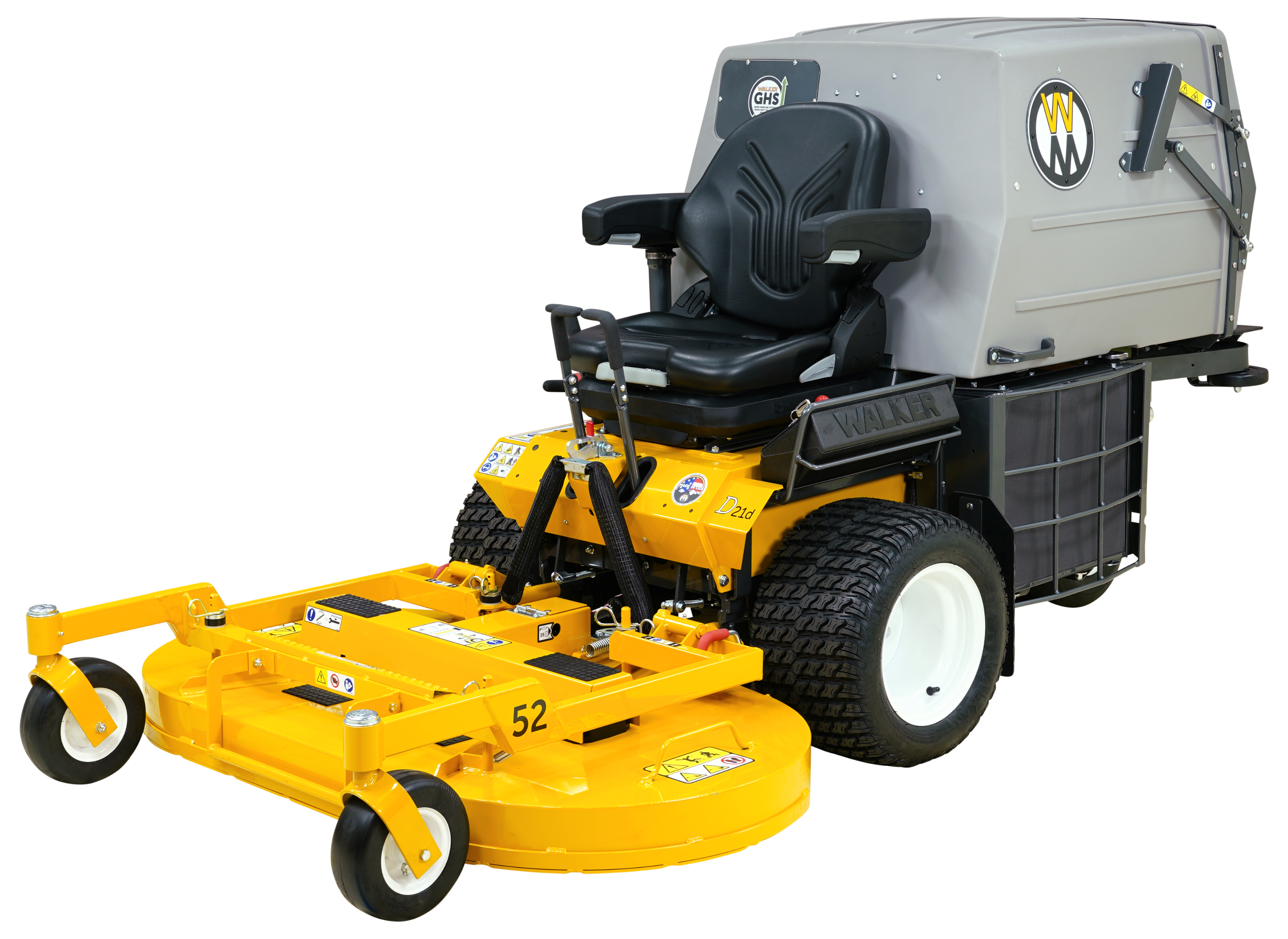 Second Hand Mowers Walker D21D Mower, Front-Left Product View