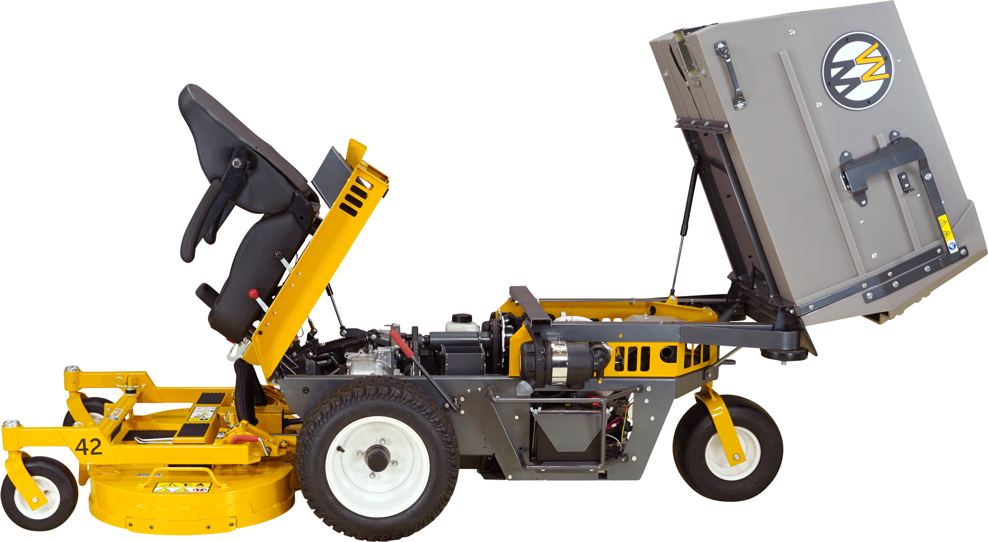Walker S18 With The Seat And Catcher Raised For Maintenance Access